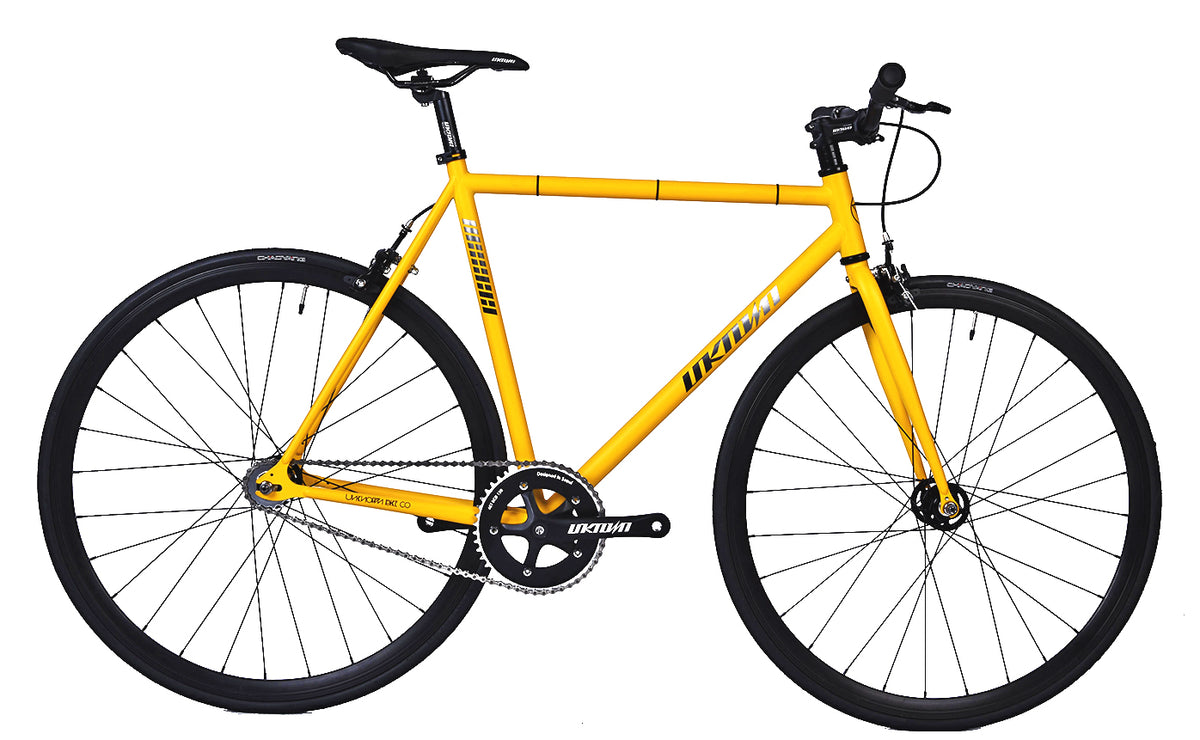 UNKNOWN SC 1 YELLOW 4130 CROMO FIXIE COMPLETE BICYCLE Unknown Bikes Europe