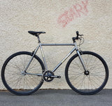 UNKNOWN SC-1 GRAY 4130 CROMO FIXIE  | COMPLETE BICYCLE