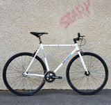 Unknown SC-1 White 4130 Cromo Fixie | Complete Bicycle