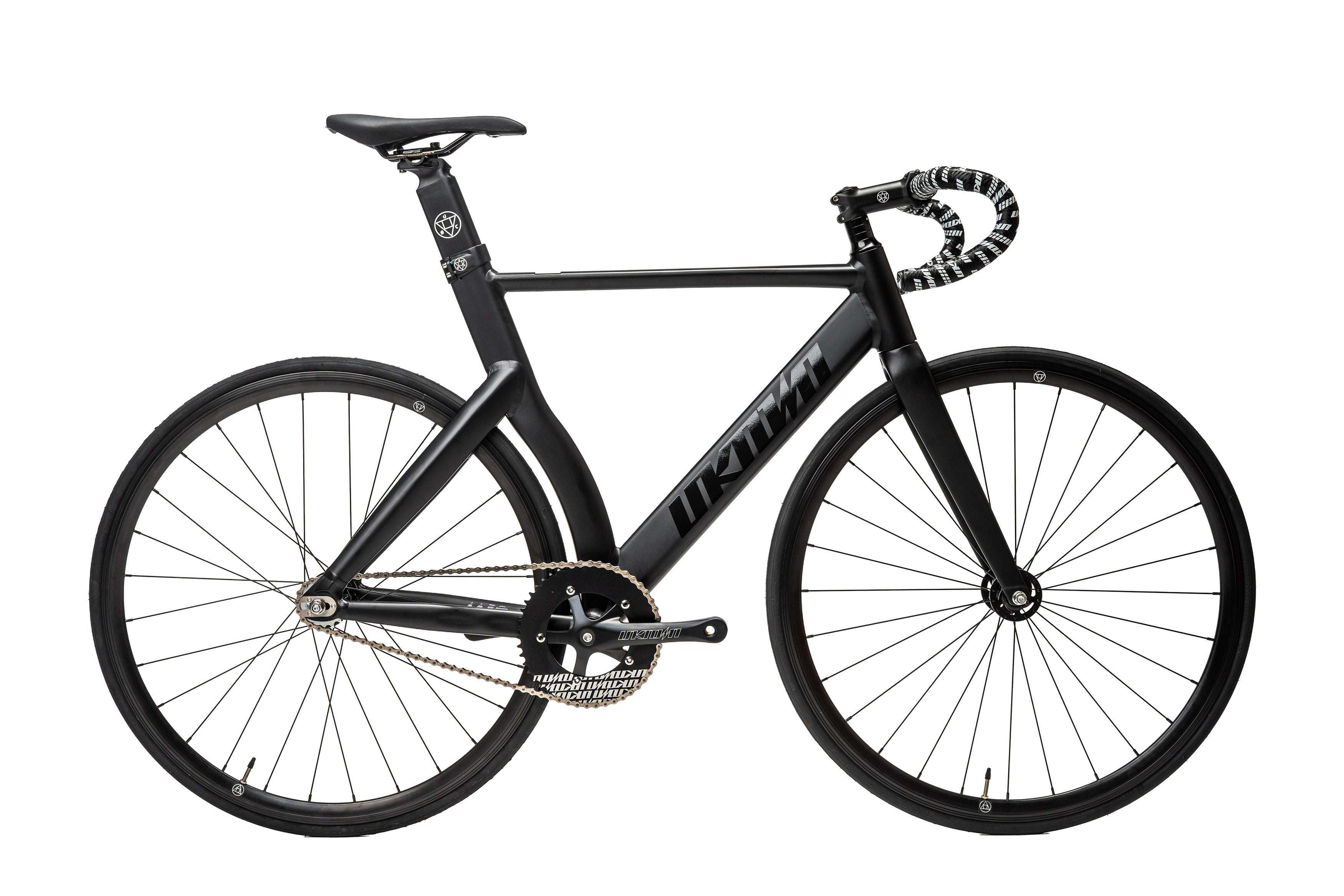 fixed gear bike black UNKNOWN LV3 BLACK ON BLACK FIXED GEAR | Complete Bicycle