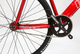Unknown Bikes Fixed Gear Paradigm Fixie Track Bike Red Crankset