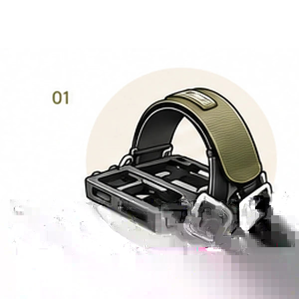 Free pedals and foot straps graphic